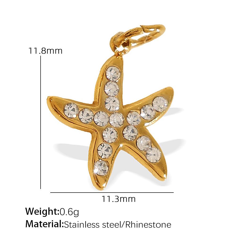 Exquisite Diy Diverse Diamond Pendant Accessories Stainless Steel Gold Plated Versatile Pendant Collection