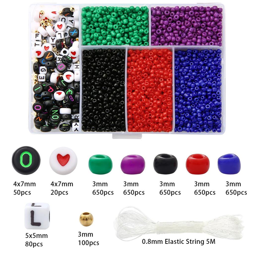 3500 шт./компл. 3 мм бисер с надписью бусины смешанного стиля для DIY аксессуары для изготовления ювелирных изделий
