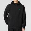 Adidas Sport Casual Solid Color Hooded Jacket Men Tops Black HM2992