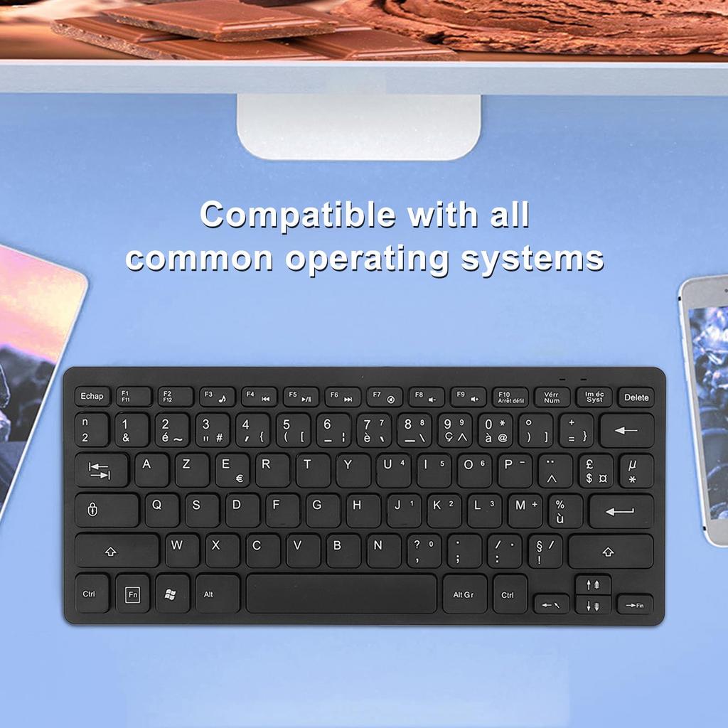 Проводная USB двуязычная клавиатура, 78-клавишная ультратонкая двуязычная клавиатура на немецком, французском, испанском и английском языках, Plug and Play, испанская клавиатура для школы,