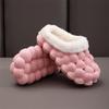 2023 Kid's Winter Non-Slip Lychee Bubble Cotton Slippers with Cute Soft Thick Bottom.
