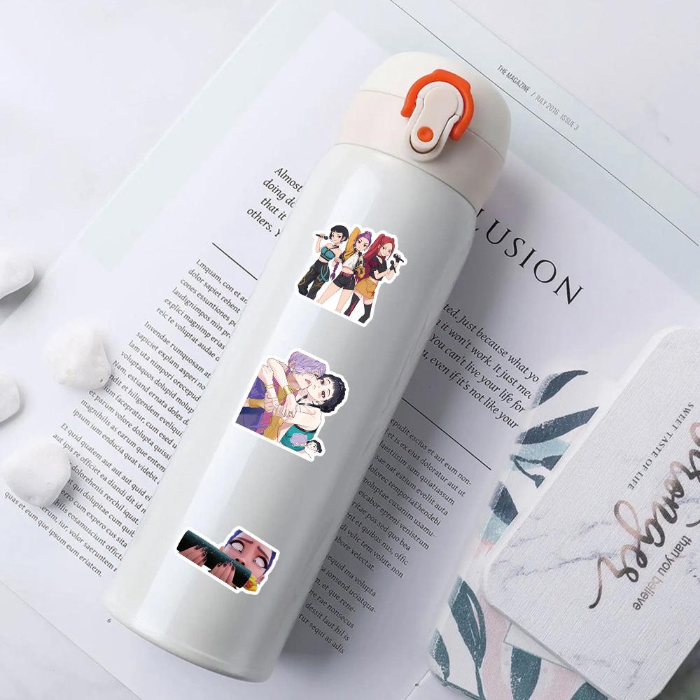 50 New Cross-border Kpop Demon Hunters Stickers for Personalized Graffiti Decoration of Mobile Phone Water Cups and Waterproof Stickers