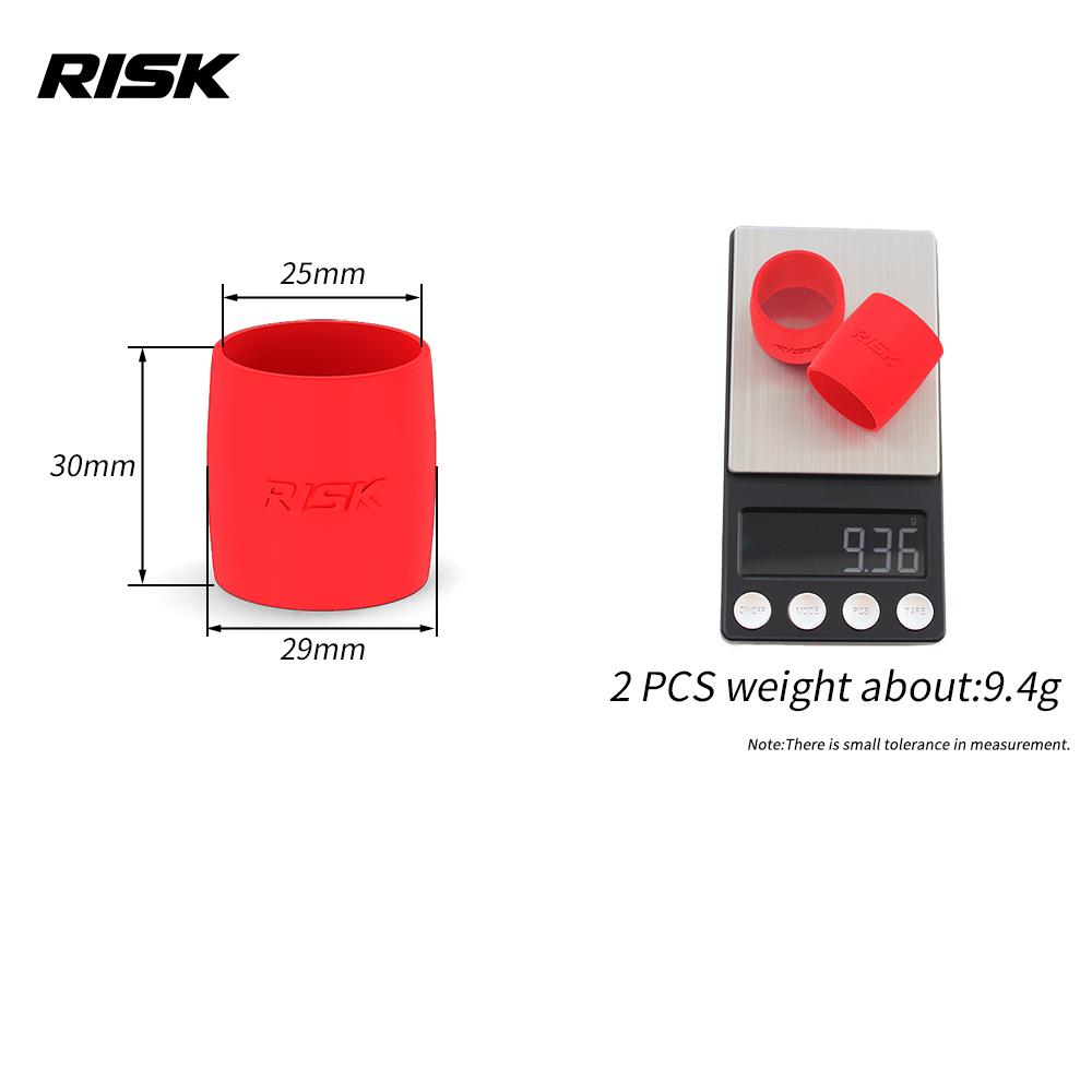 Risk 1 Pair Road Bicycle Elasticity Handlebar Strap Fixed Ring Bending Handle Silicone Elastic Strap Fixing Anti-Slip Sleeve