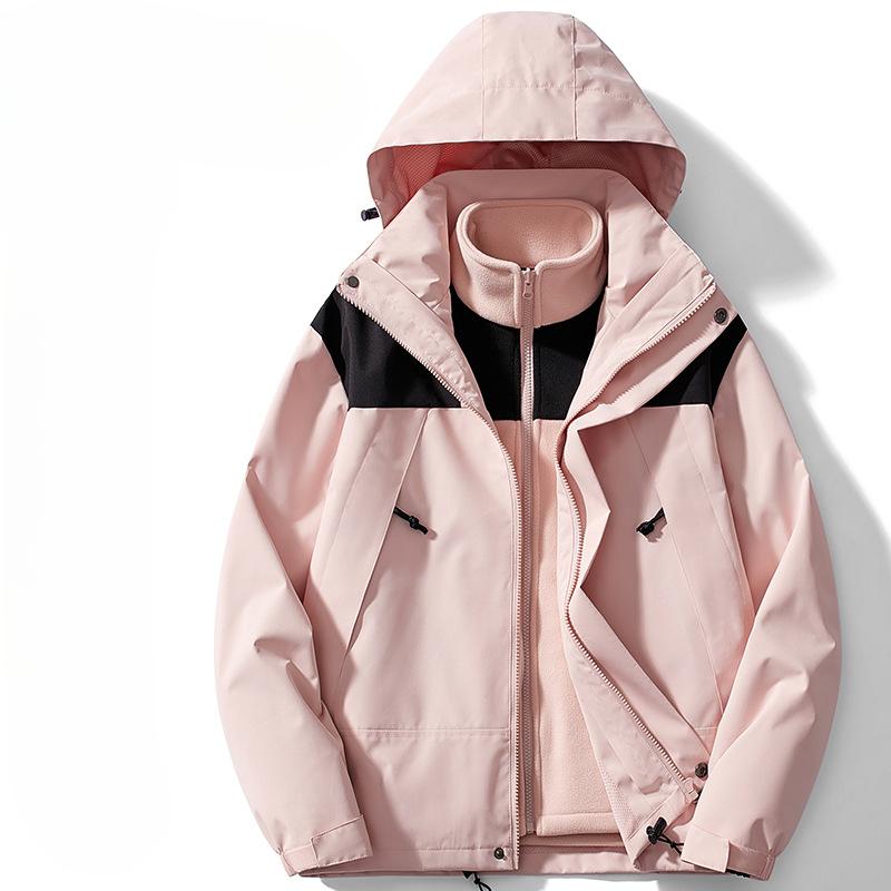 Подходящая по цвету спортивная куртка «три в одном» для активного отдыха, ветрозащитный и теплый альпинистский костюм, зимняя модная куртка