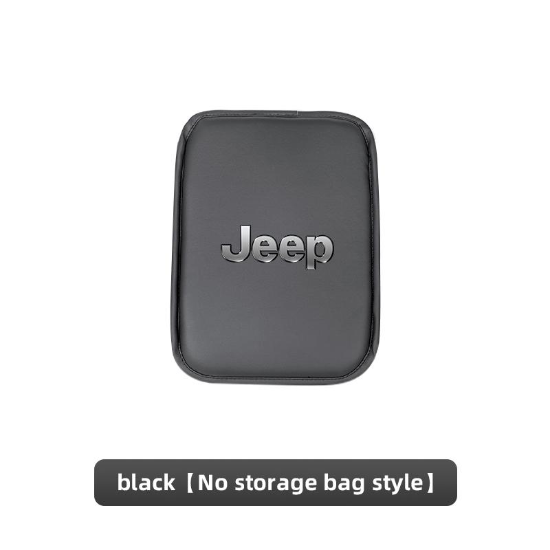 AIN4 PU Car Arm Rest Cushion Storage Pad Armrest Box Protective Cover For Jeep Renegade Compass Grand Cherokee Wrangler Gladiator