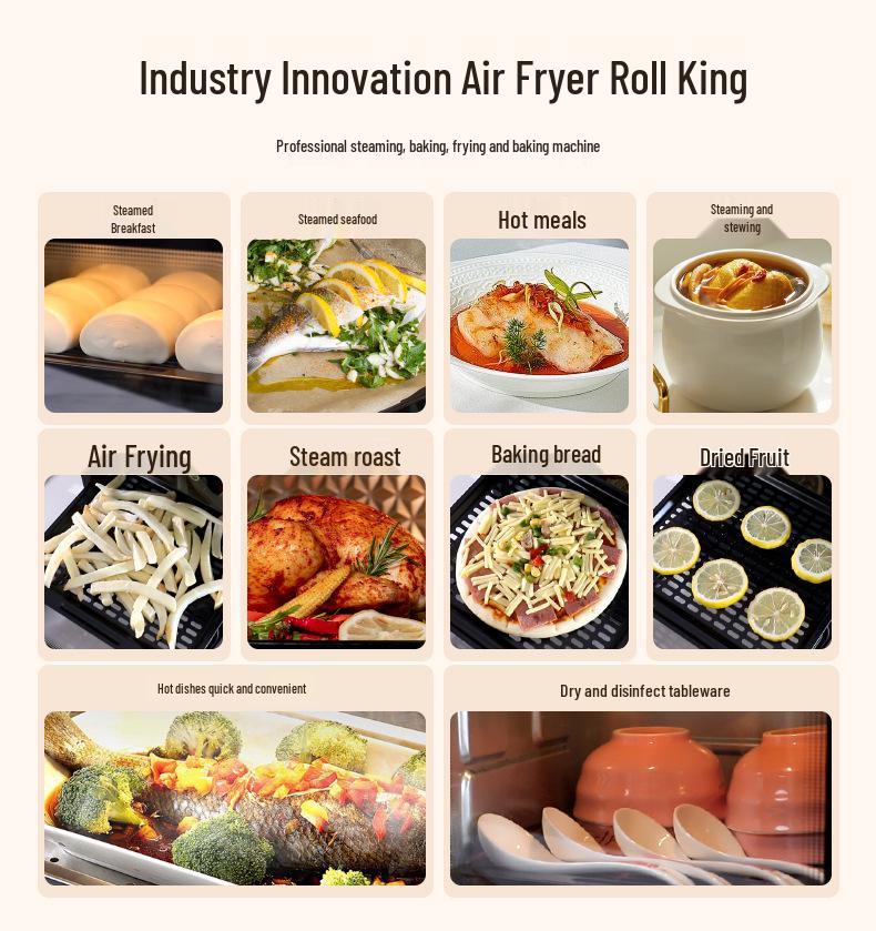 Smart Multifunctional Air Fryer Oven - Large Capacity for Baking & Frying