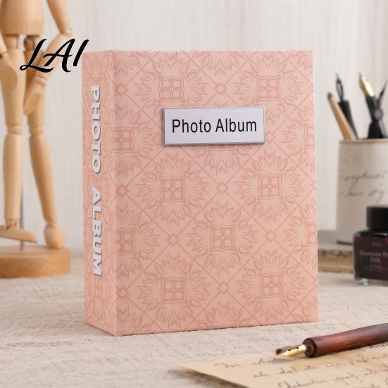 Easy Insert Photo Book Album 3 & 6 Inch Laminated Sleeve Vintage Classic Mini Scrapbook Album for Polaroids Standard Photos Portable Memory