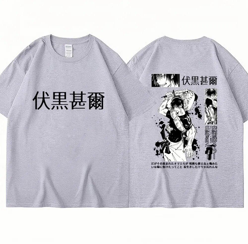 Japan Anime Jujutsu Kaisen Fushiguro Toji Print T-shirt Unisex Women Fashion Oversized Cotton T Shirts Harajuku Manga T Shirt Unisex