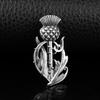 Scottish Thistle Celtic Knot Brooch Pin