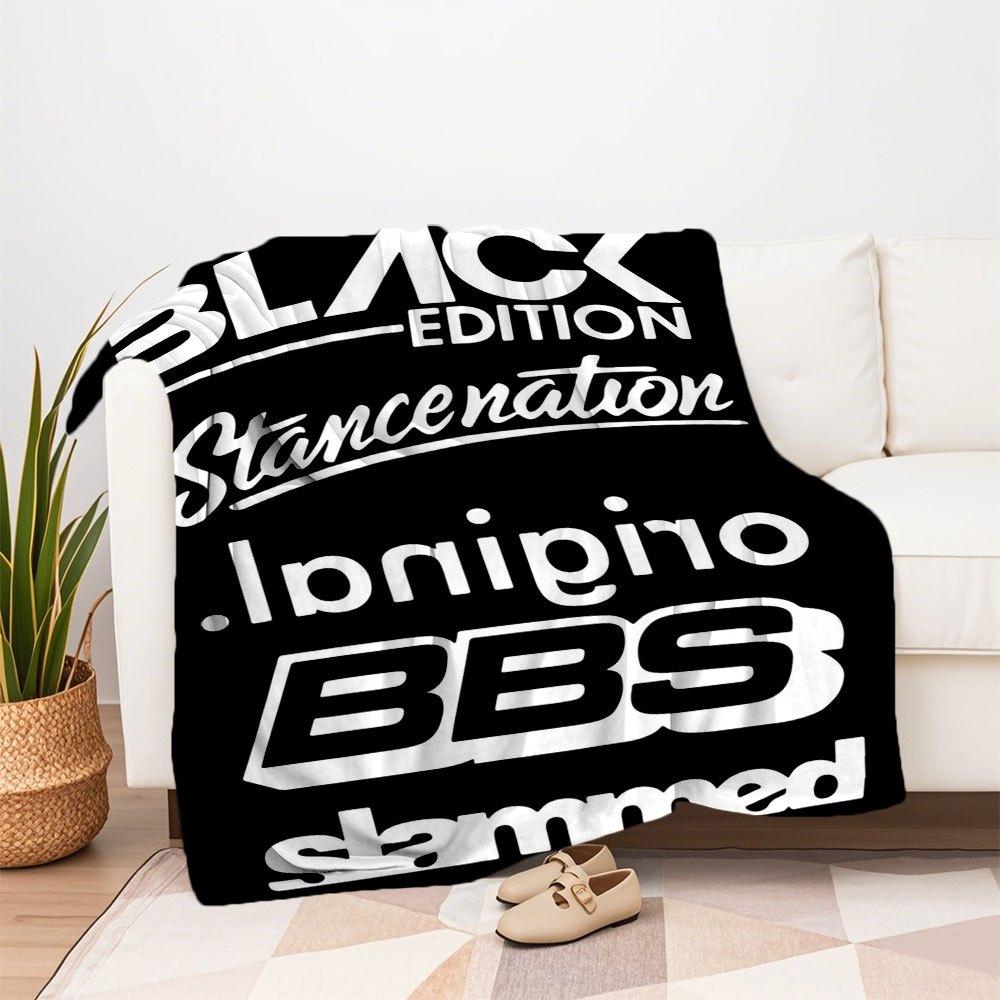 Black Edition Stance BBS Slammed Decal SetBlanket Flannel Throw Blanket for Sofa, Bed, Travel, Camping, Office, Couch, Chair, And Bed Gift f