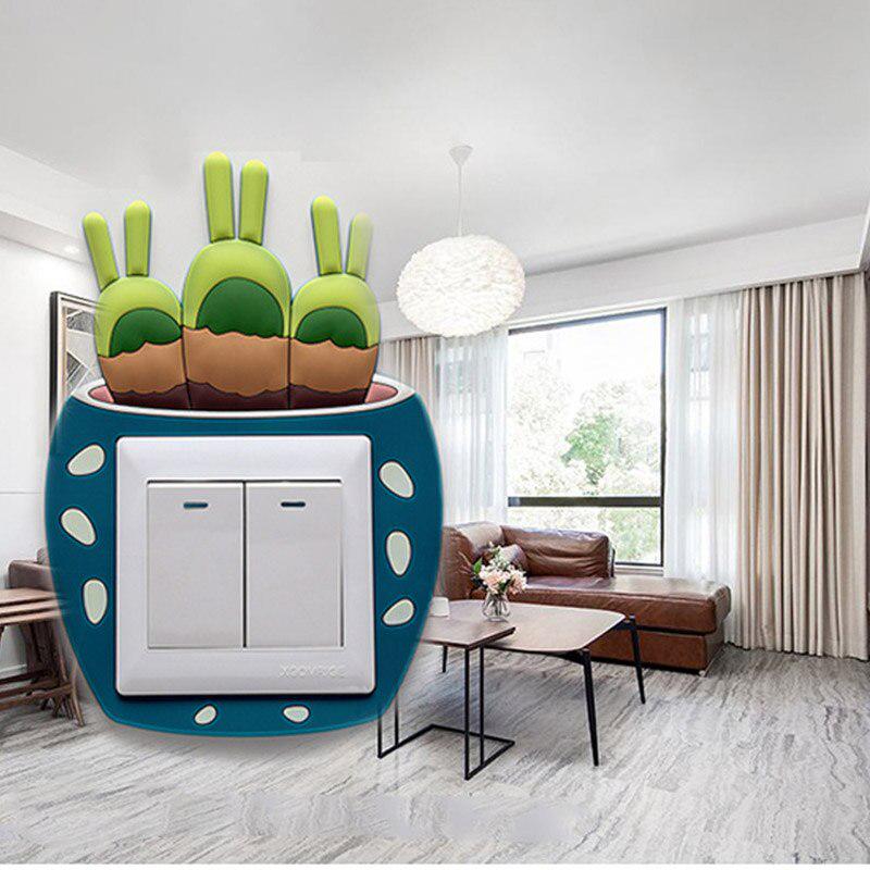 Флуоресцентная наклейка для выключателя, в ассортименте