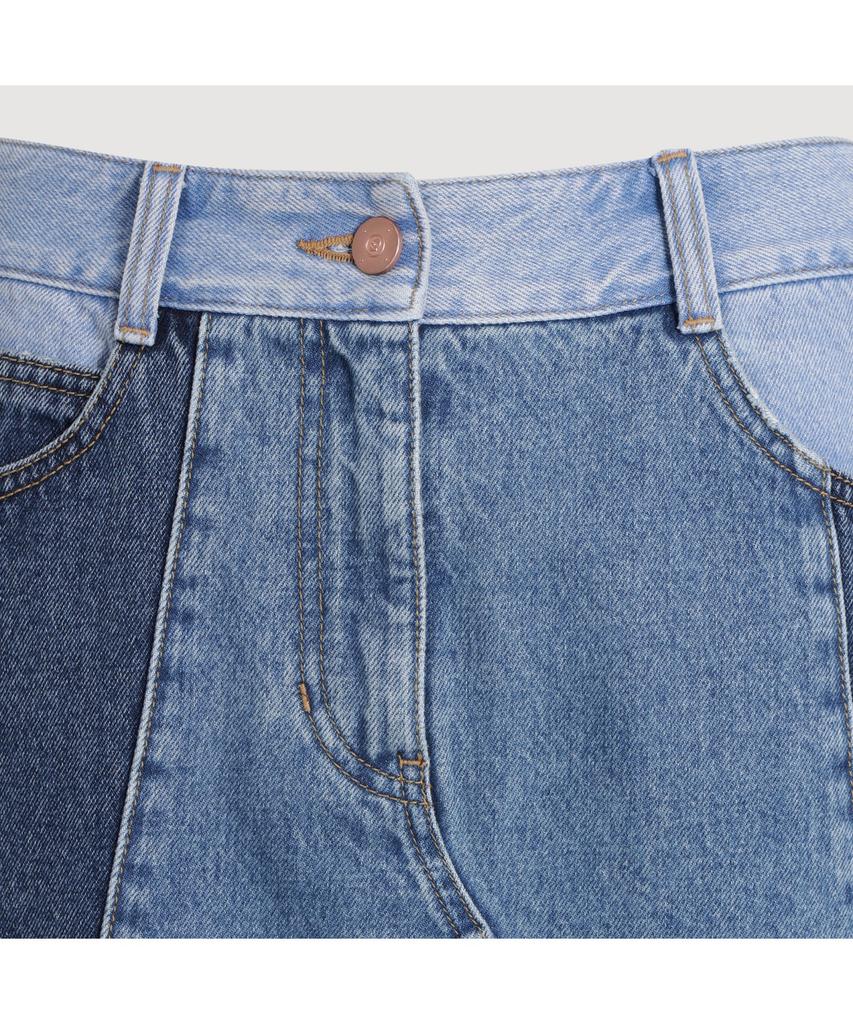 LUCKY CHOUETTE Color Patch Denim Long Skirt (Blue) Lfpds25210Bux