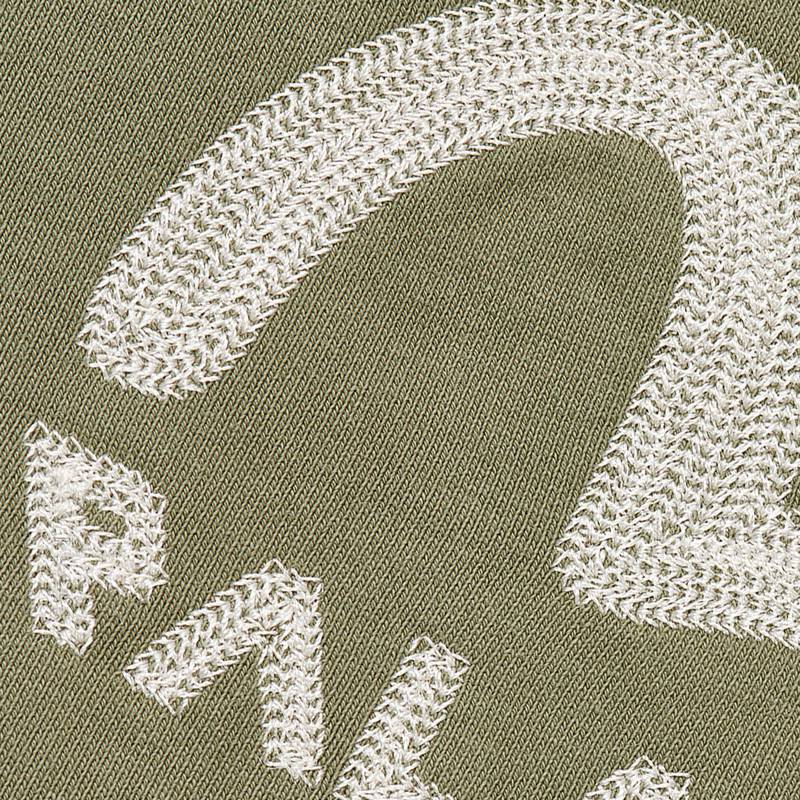 Palace X Evisu Коллаборация SS24 Однотонная Толстовка с молнией в стиле кэжуал с принтом логотипа Унисекс худи Милитари-зеленый 2ESPAM4SW1150OSFLAGRX
