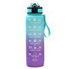 1000ml Colorful Frosted Water Bottle Motivational Drinking Bottle Sports Water Bottle With Time Marker Portable Reusable Cups