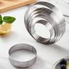 Steel Perforated Muffin RingsCake Mold Heat-Resistant Perforated Cake Mousse Mold Cookies Cutter Pastry Quiche Mold