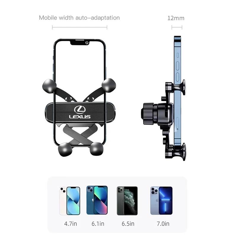 Гравитационный держатель-подставка для телефона в автомобиль Для Lexus RX330 IS250 Ct200h ES300h RX350 UX Автомобильный вентиляционное отверстие 360 градусов Вращение Держатель для мобильного телефона