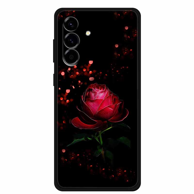 For Samsung Galaxy S25 FE 5G Case Soft Silicone TPU Black Phone Cover For Galaxy S25 FE 5G Protective Cartoon Bumper Coque S25FE