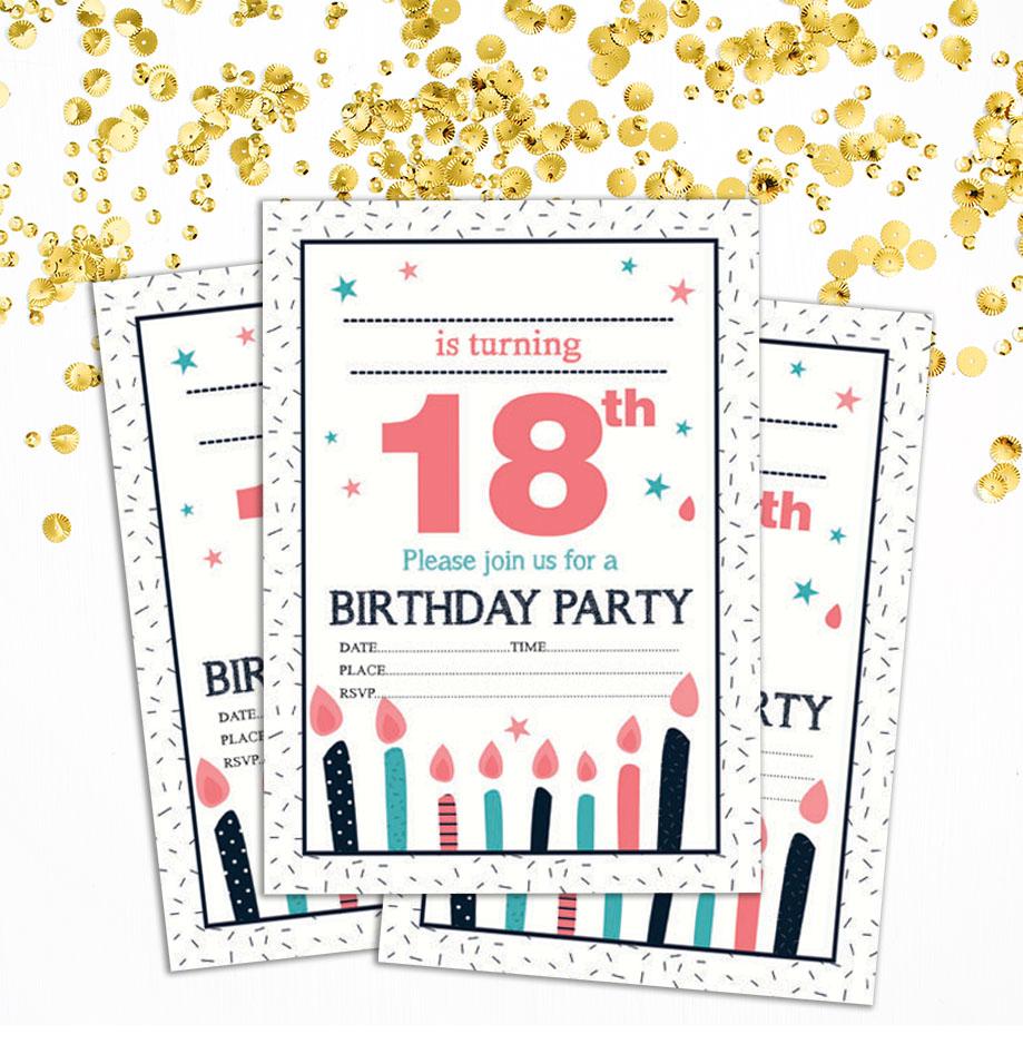 Darling Souvenir White Birthday Invitation Card 28 шт. Заполните или напишите пустые приглашения для печати Принадлежности для вечеринок 5x7