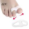 Разделитель пальцев ног при Hallux Valgus, 1 пара, Разделитель для перекрывающихся пальцев, Мягкий корректор Hallux Valgus из SEBS, Резиновое двойное кольцо для стопы, Выпрямитель для дня и ночи