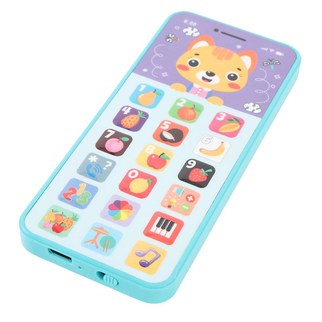 Детский игрушечный мобильный телефон Изучение английского языка Перезаряжаемый Имитированный Смартфон Игрушка для Развития Зеленый