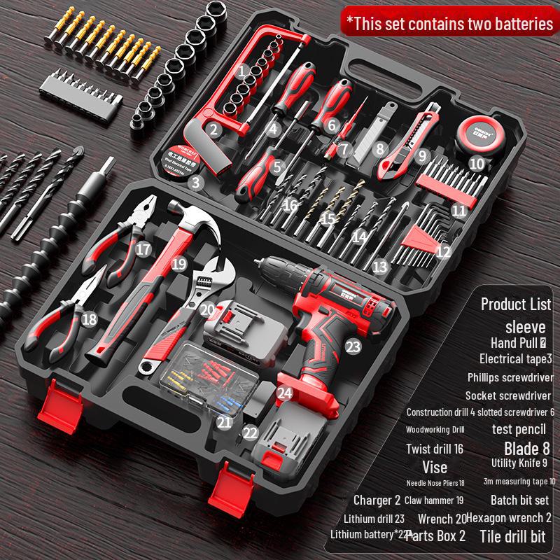 Многофункциональная электрическая дрель и набор инструментов для бытового и плотницкого ремонта