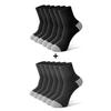 6/12 пар мужских хлопковых носков для бега средней длины, высококачественные повседневные дышащие спортивные носки для мужчин и женщин, мягкие носки