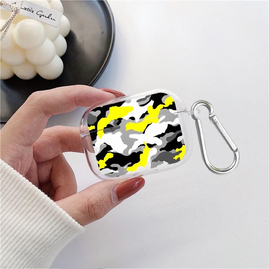 Камуфляжный чехол для Airpods Pro2 Pro3 Pro 4 1 3 2 Прозрачные чехлы-крышки для наушников