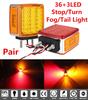 2Pcs 39 LED Tail Brake Light Turn Signal Side Marker Lamp For Truck Trailer Van