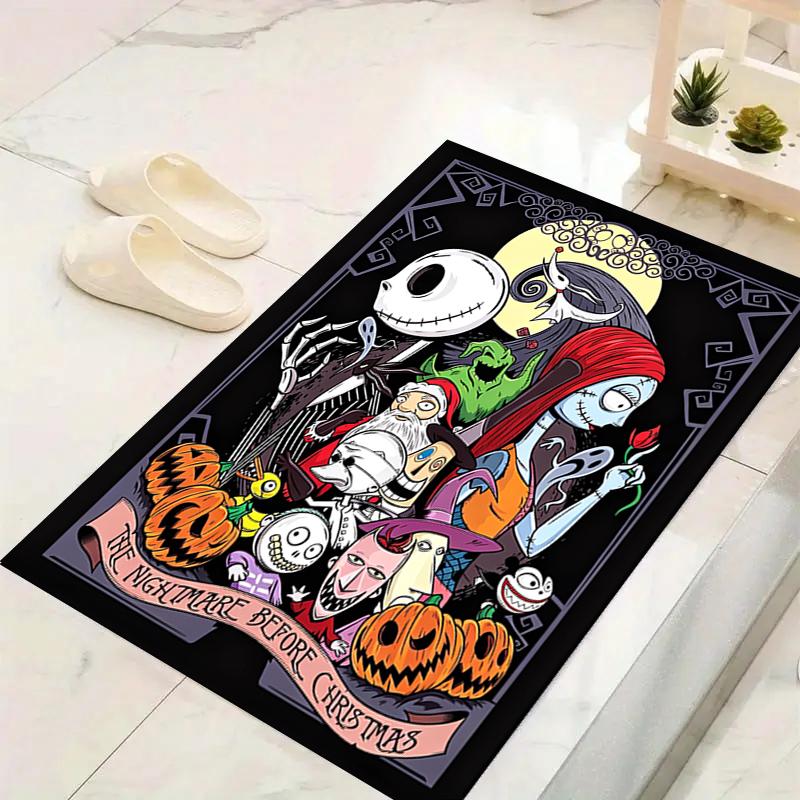 1Pc Nightmare Before Christmas Rug Office Carpet Indoor Outdoor Doormat Nonslip Soft Comfortable Living Christmas Halloween Xmas Gift D924227