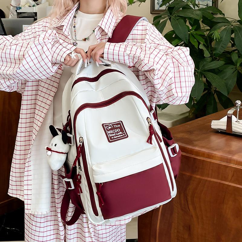 Школьная сумка Schoolbagins корейская версия нишевый рюкзак женский Mori простой рюкзак большой вместимости для учеников средней школы, мальчиков и девочек, повседневная школьная сумка