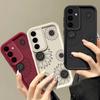 For Samsung S25 S24 S23 S22 S21 Ultra Plus S20 Fe A55 A54 A53 A52 A35 A15 Candy Color Sunflower Print Silicone Soft Shockproof Lens Protection Cover