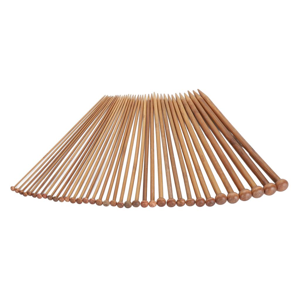 36шт бамбуковые спицы прямые одноточечные карбонизированные спицы для начинающих