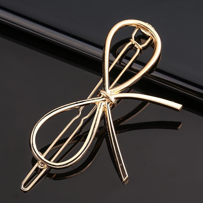 Simple Creative Metal Hair Clip Women Fashion Elegant Geometric Hairpins Round Star Hairgrip Barrette Headwear Hair Accessories