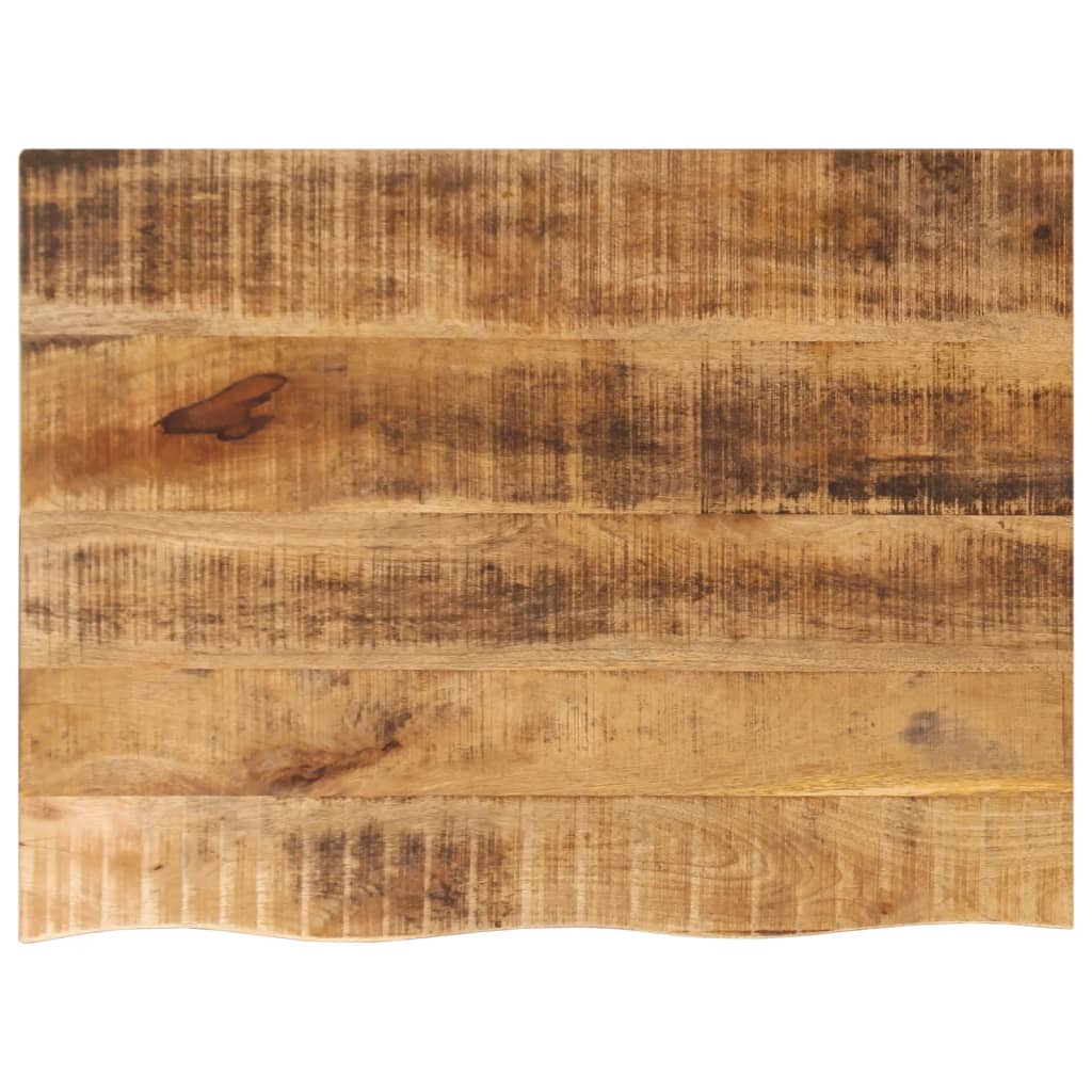 Blat Stołu, 90X60X2,5Cm, Naturalna Krawędź, Surowe Drewno Mango