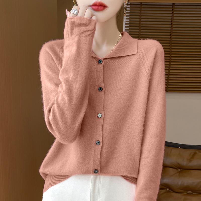 Женский кашемировый кардиган Qinghe кашемир 30% кашемир 70% шерсть осенне-зимний кашемировый кардиган мягкий и теплый
