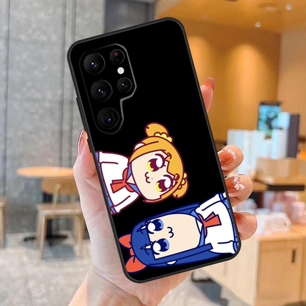 Cartoon POP TEAM EPIC Phone Case For SamsungS24,S23,S22,S21,Ultra Pro S10,S30Plus,S9,20lite Black Cover