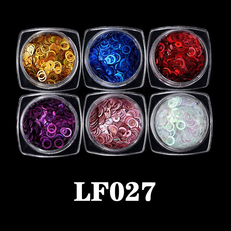 Блестки для дизайна ногтей Супер Блестящая Пудра Симфония Комбинация Блесток DIY Украшение для ногтей Набор из 6 цветов