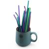 Reusable Drinking Metal Straw Stainless Steel Colorful Rainbow Straw 16/19/21/23/26cm Straws Diameter 6/8/12mm With 1 Brush