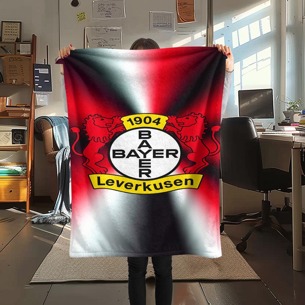 Bayer 04 Leverkusen logo Print FlAannel Blanket, High quality Comfortable for All Seasons, Home Decor, Warmth and Comfort