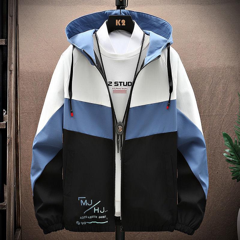 Мужская модная рабочая куртка с капюшоном в корейском стиле для подростков