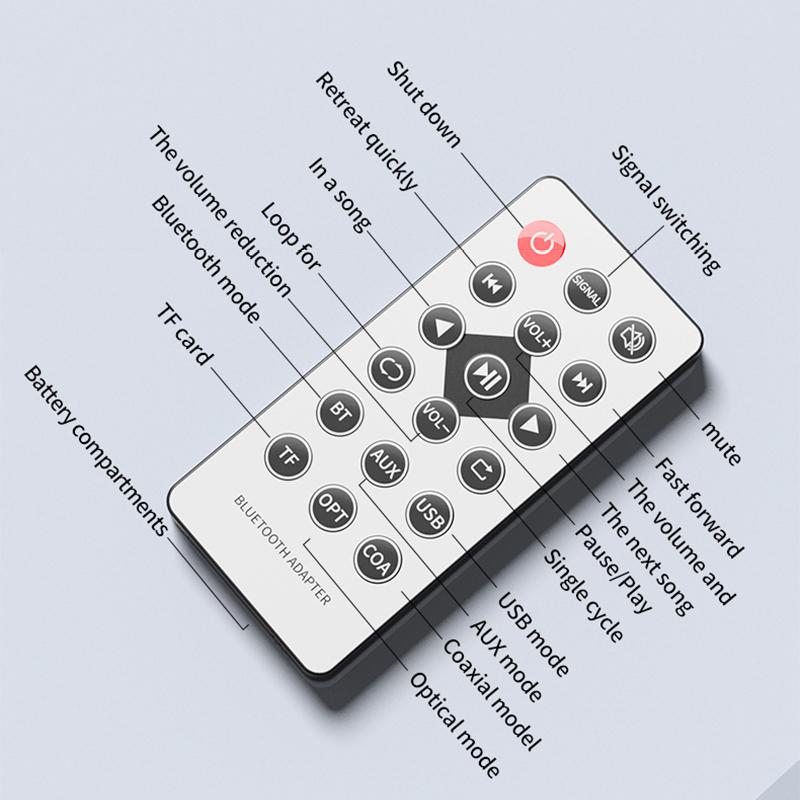 VAORLO NFC 2 In 1 Receiver Transmitter Wireless Audio Adapter TF USB Play Stereo Input For Headphone TV PC With Coaxial AUX 3.5MM Jack