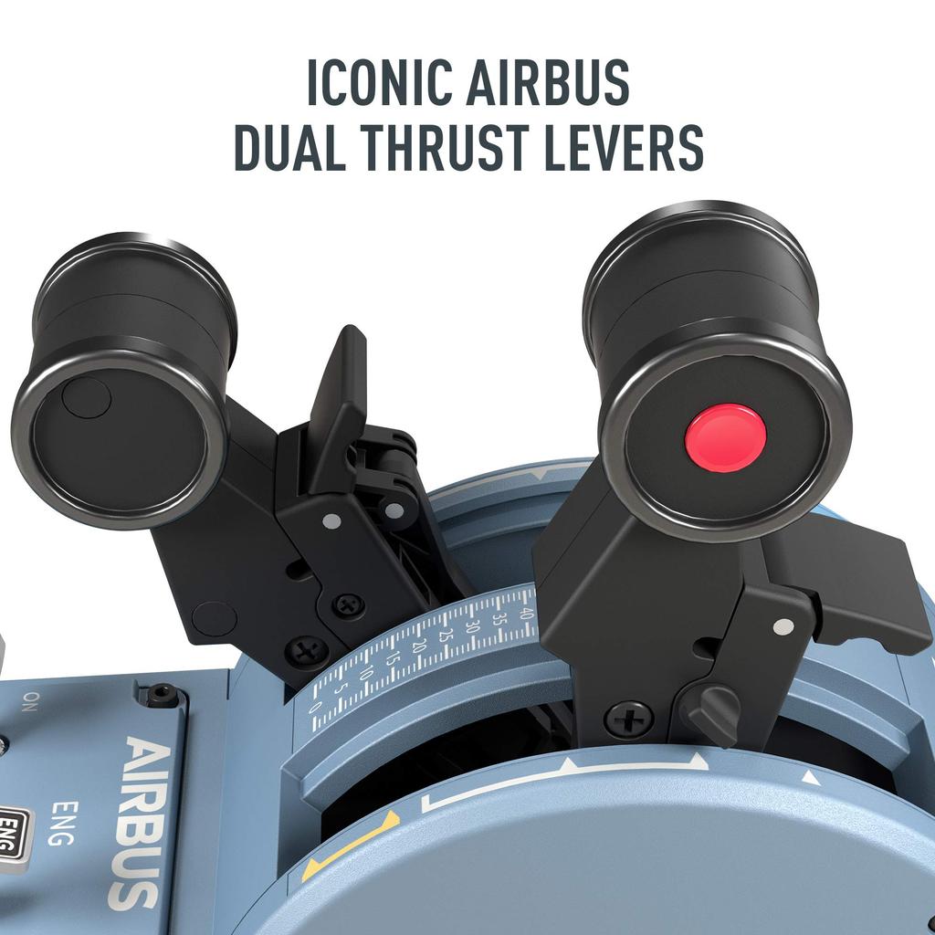 Thrustmaster TCA Officer Pack Airbus Edition Side Stick Throttle Quadrant Симметричная ручка управления полетом со сменным модулем, совместимая с ПК