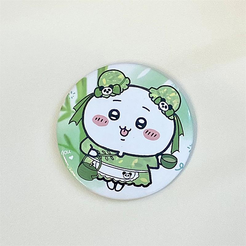 Chiikawa Cartoon Маленькое круглое карманное зеркало для путешествий Портативное зеркало для девочек Мини Милое зеркало для макияжа Красивый косметический инструмент