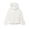 Solid Color Simple Warm Comfortable Casual Hooded Long Sleeve Down Jacket Women Outerwear Vanilla-Gray F51W449902FGY