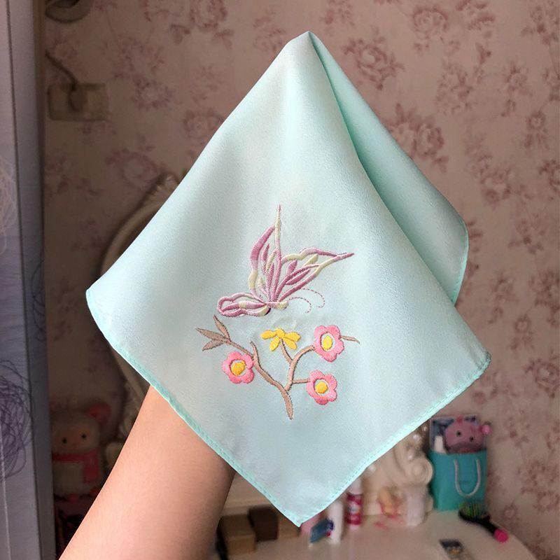 Шелковый квадратный платок с вышивкой «Опера и танец Бобо» - Шифоновый платок для фотосъемки в древнем стиле и костюма.