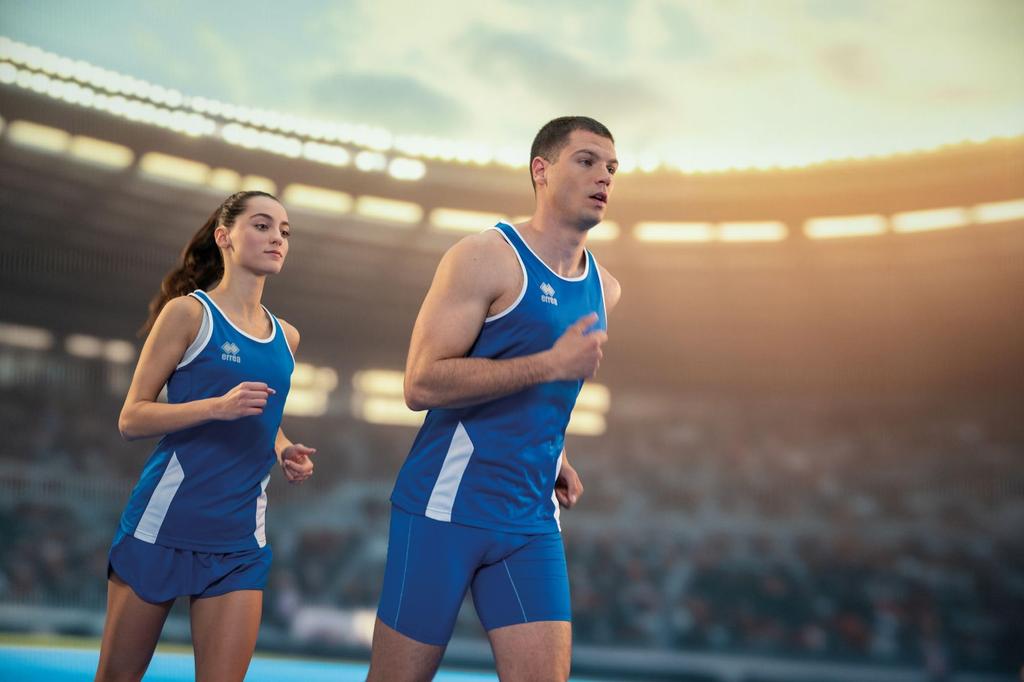 Майка-топ для соревнований REGIS WOMAN [Elea] женская синяя/белая