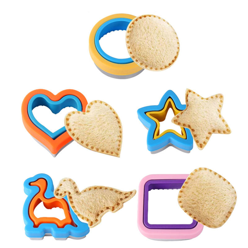 Набор формочек для сэндвичей для детей, приспособление для приготовления печенья, хлеба, печенья, сделай сам, симпатичные аксессуары для выпечки на обед, коробка для бэнто
