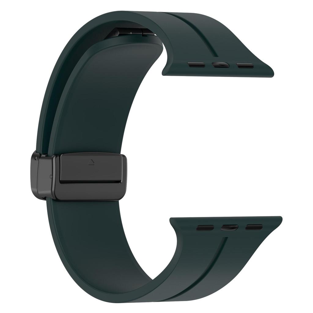 Силиконовый магнитный ремешок для Apple Watch SE - Однотонный ремешок с откидной застежкой