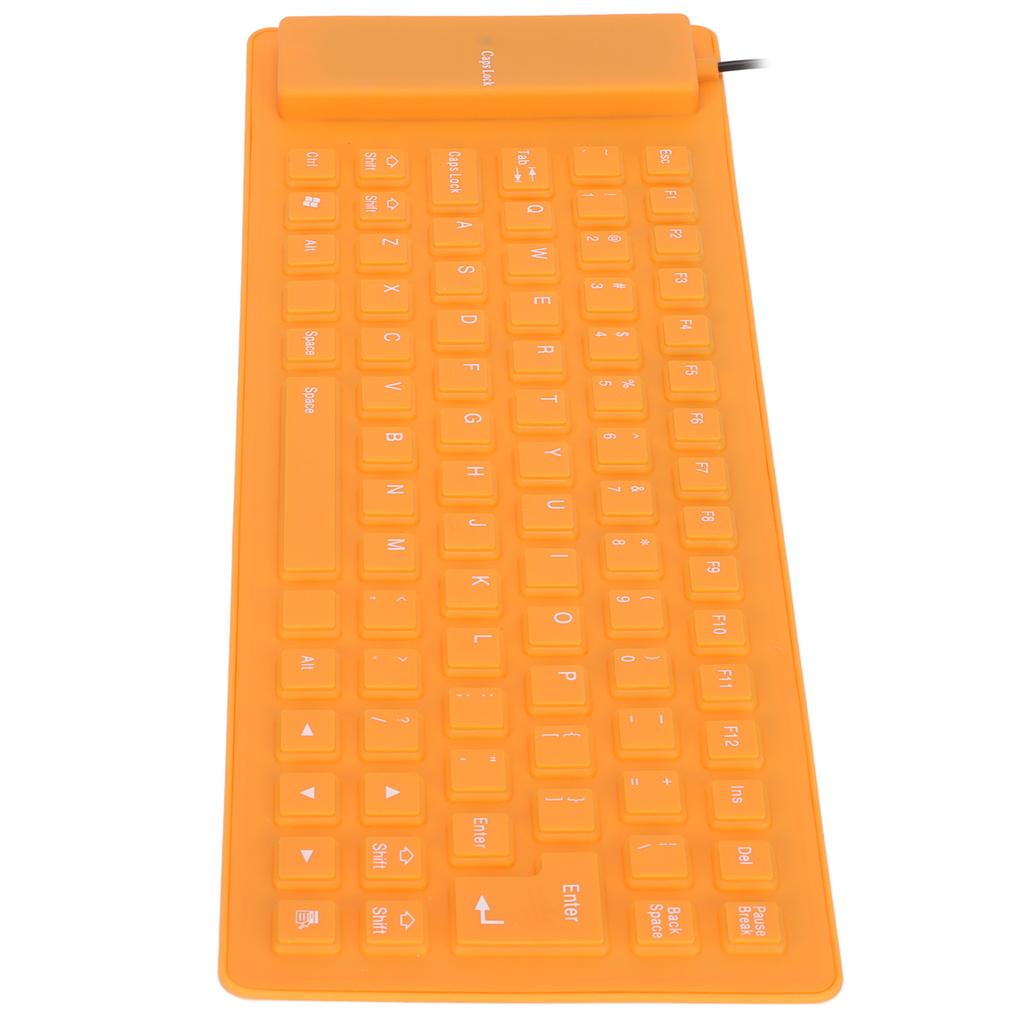 Silicone Keyboard Fully Sealed Design Lightweight Portable Silent Soft Comfortable USB Wired Silicone Keyboard for PC