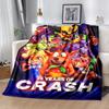 1pc Blanket Crash Bandicoot Print Design, Lightweight Blanket for Sofa, Bed- Soft &Warm, Gift for All Seasons like Christmas, Halloween
